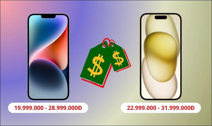 Giá iPhone 14 và iPhone 15
