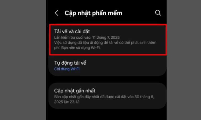 Chọn “Tải về và cài đặt”