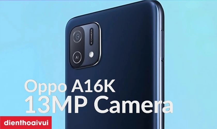 Camera sau 13MP hỗ trợ AI và đèn flash LED cho phép chụp ảnh chất lượng
