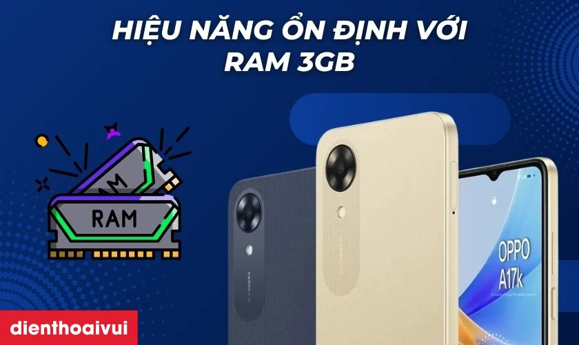 Các đặc điểm nổi bật của OPPO A17K 3GB 64GB