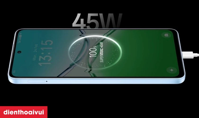 Pin 5800mAh, hỗ trợ sạc nhanh 45W