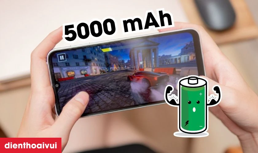 Dung lượng pin lớn đáp ứng nhu cầu sử dụng hàng ngày