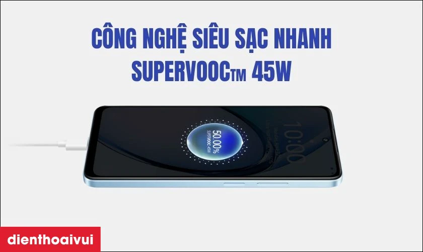 Pin 5000mAh bền bỉ c&ugrave;ng sạc nhanh 45W