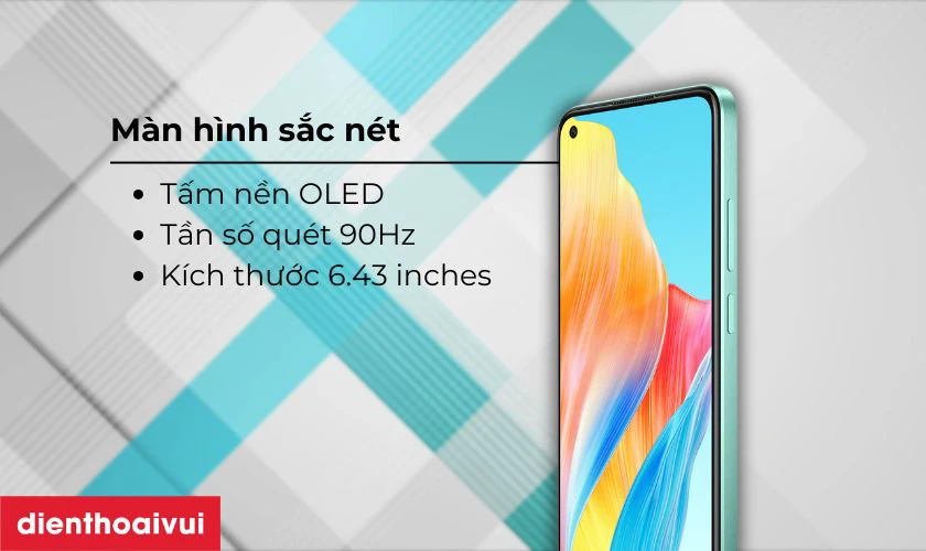 OPPO A78 được trang bị màn hình AMOLED