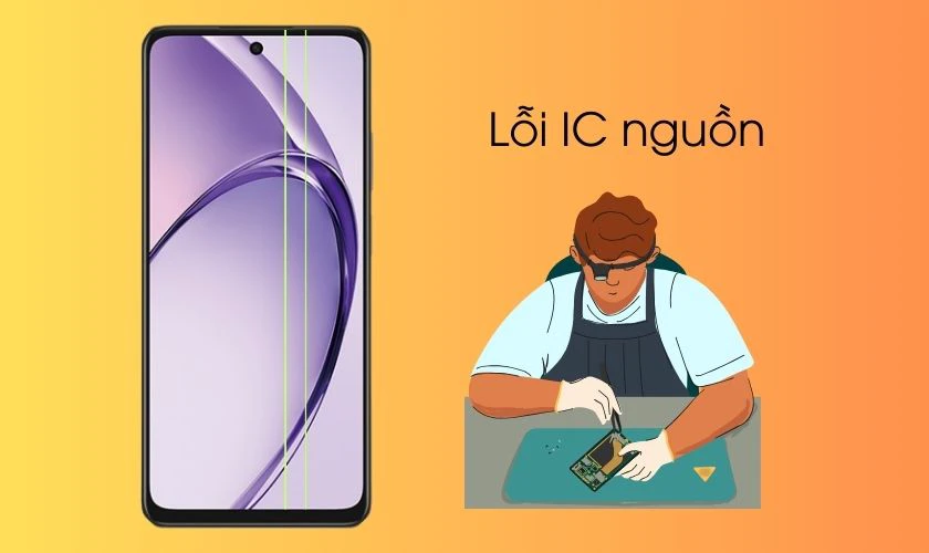Lỗi sọc màn hình do IC, mức chi phí có thể cao hơn so với do lỏng cáp