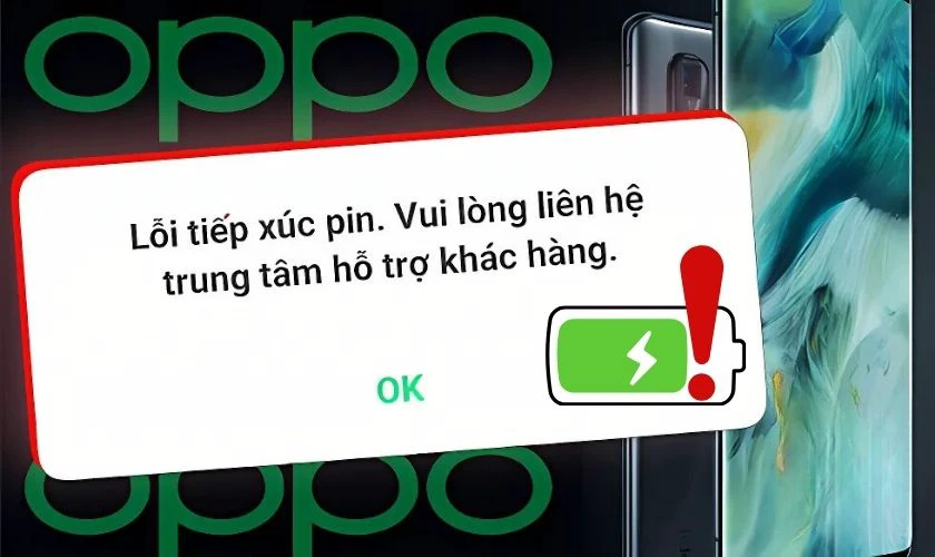Dấu hiệu nhận biết lỗi tiếp xúc pin trên OPPO F9
