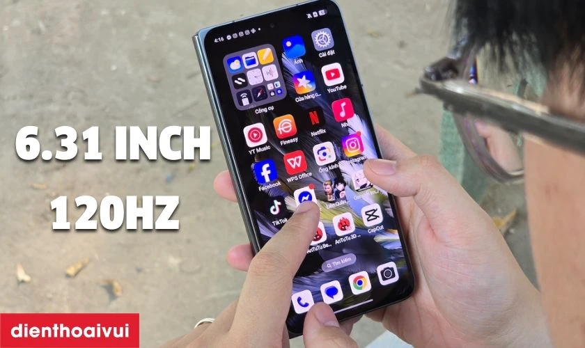 Oppo Find N3 Fold 12GB 512GB - Cũ xước cấn c&oacute; m&agrave;n h&igrave;nh sắc n&eacute;t