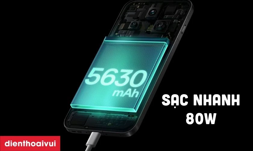Dung lượng pin khủng đi k&egrave;m c&ocirc;ng nghệ sạc si&ecirc;u nhanh