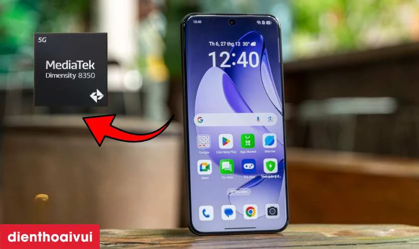 Hiệu năng mạnh mẽ với Chip Dimensity 8350 v&agrave; 12GB RAM