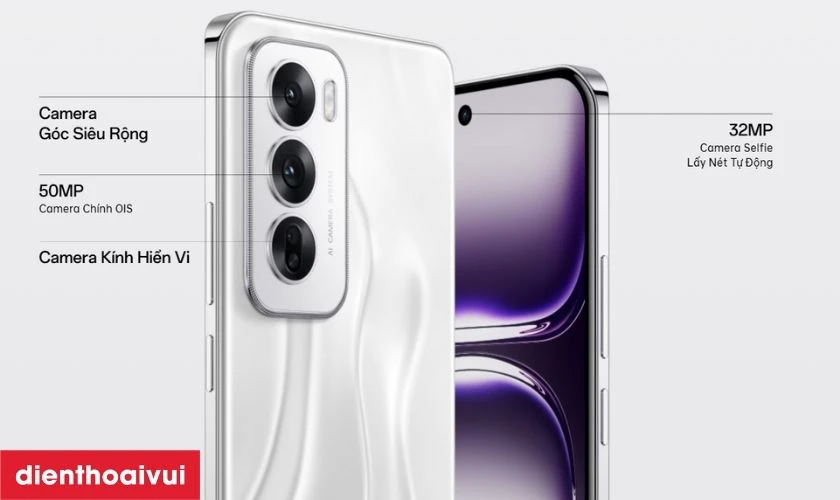 OPPO Reno12 5G trang bị camera ch&iacute;nh 50MP với c&ocirc;ng nghệ AI n&acirc;ng cao