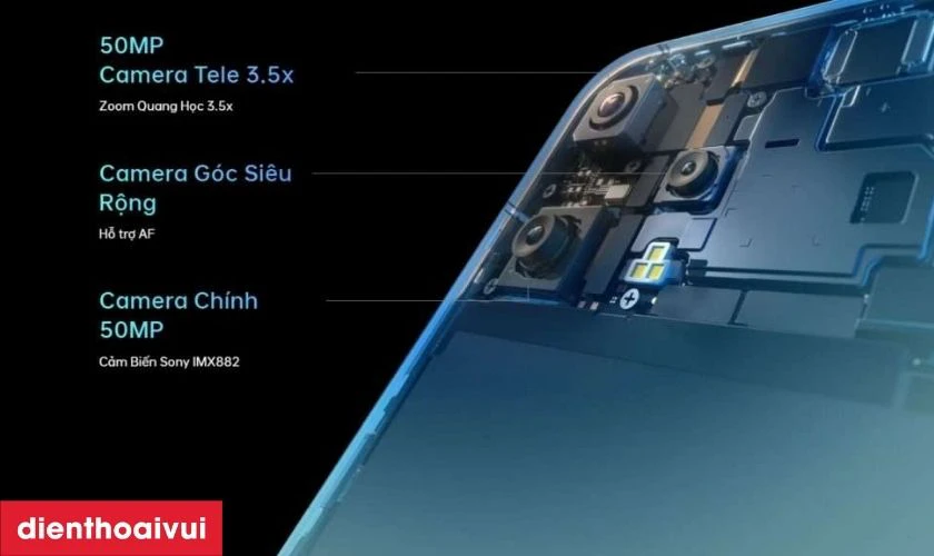 OPPO Reno14 5G được trang bị cụm 3 camera chụp đẹp