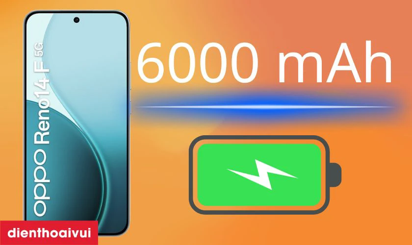 Pin 6000mAh gây ấn tượng mạnh