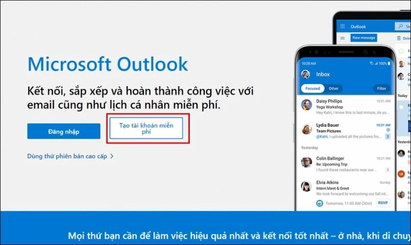 Cách tạo và đăng nhập vào tài khoản Outlook