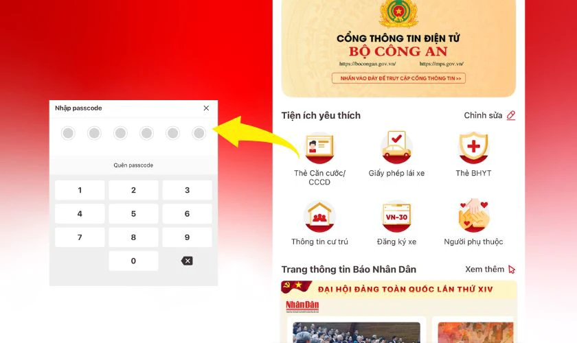 Passcode VNeID dùng để làm gì - Mở khóa thông tin CCCD