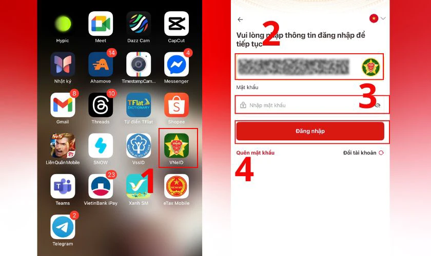 Quên passcode VNeID phải làm sao - Đăng nhập