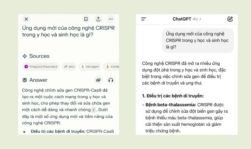 Khả năng trả lời các câu hỏi học thuật, kiến thức chuyên sâu
