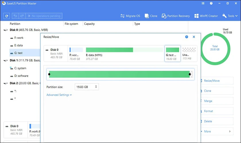 Phần mềm chia ổ cứng EaseUS Partition Master