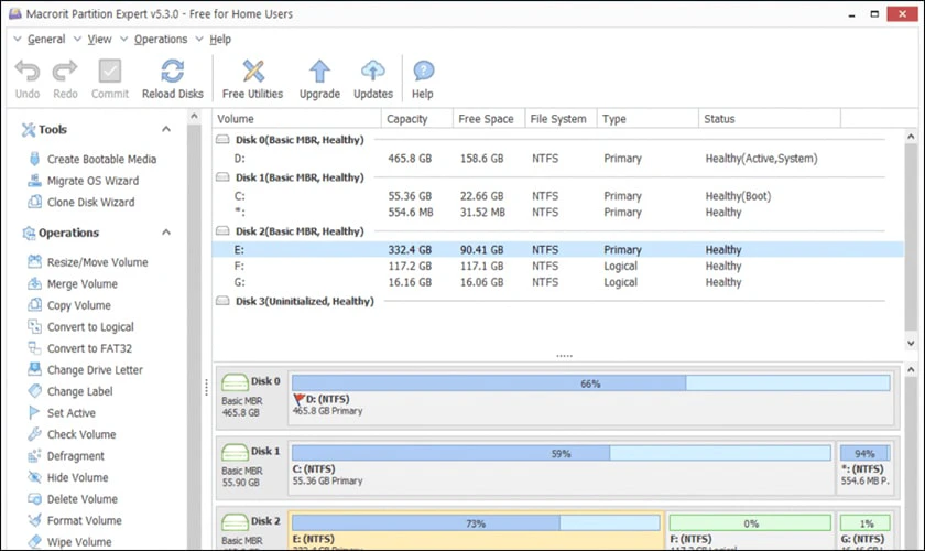 Phần mềm chia ổ cứng Macrorit Disk Partition Expert