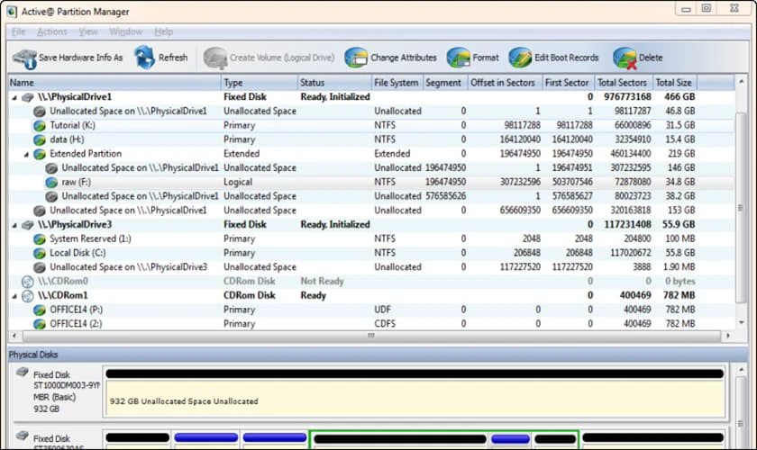 Phần mềm chia ổ cứng Active@ Partition Manager