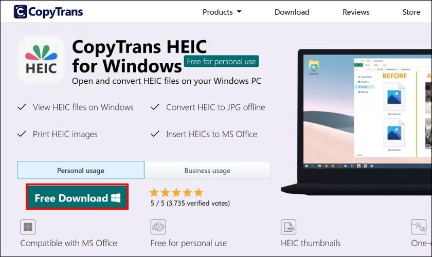 Phần mềm đọc file HEIC CopyTrans