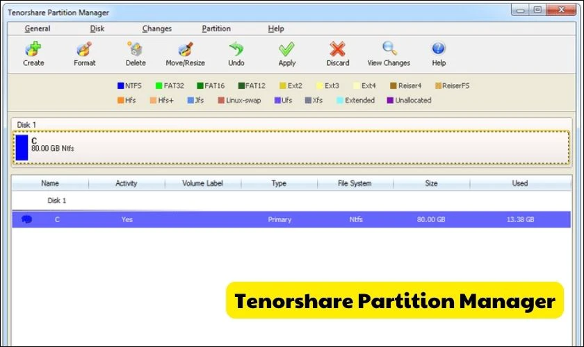 Tenorshare Partition Manager - Phần mềm gộp ổ cứng cơ bản