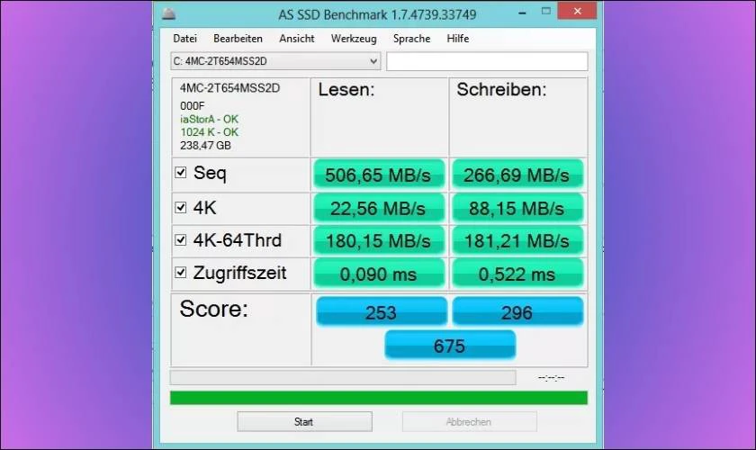 Phần mềm test ổ cứng online HDD và SSD AS SSD Benchmark