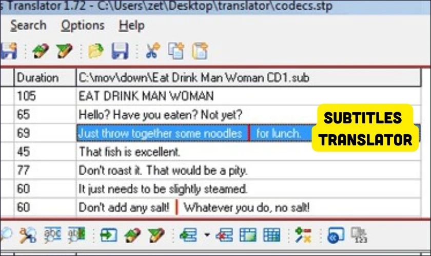 Subtitles Translator phần mềm dịch video và phụ đề phim