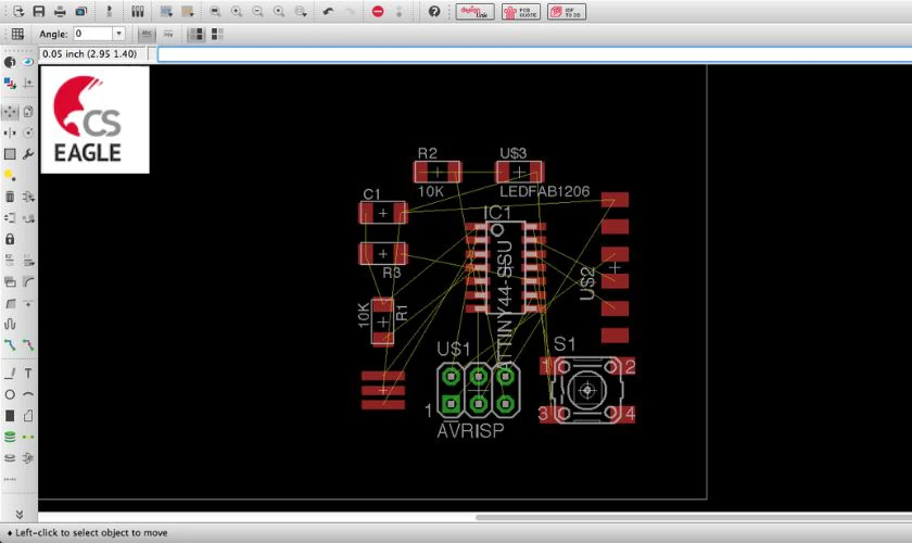 Eagle (Easily Applicable Graphical Layout Editor) là phần mềm thiết kế mạch điện tử