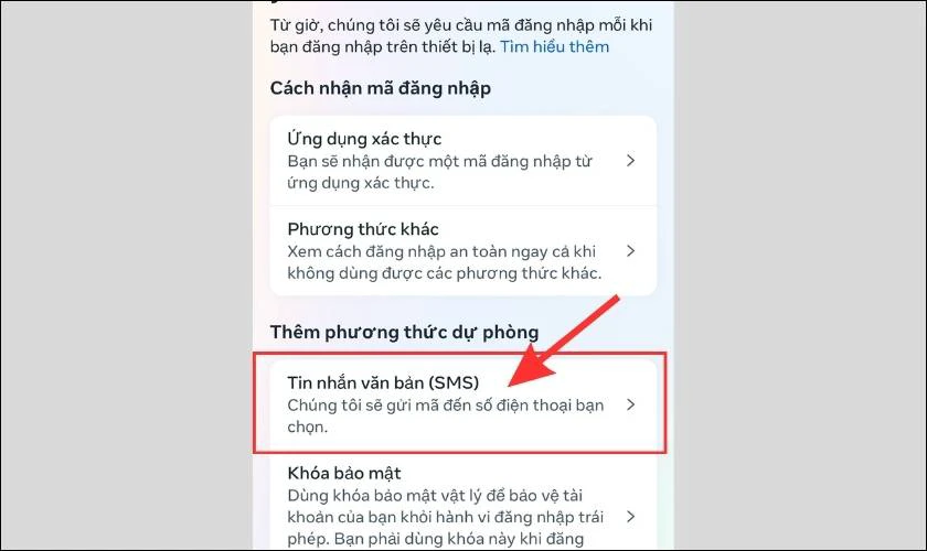 Cách lấy mã phê duyệt đăng nhập Facebook bằng tin nhắn