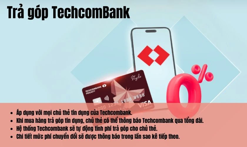 Phí chuyển đổi trả góp TechcomBank