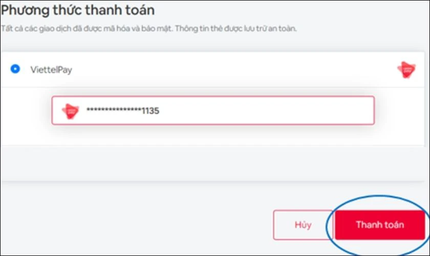 Bạn hãy chọn vào Thanh toán để nộp phí