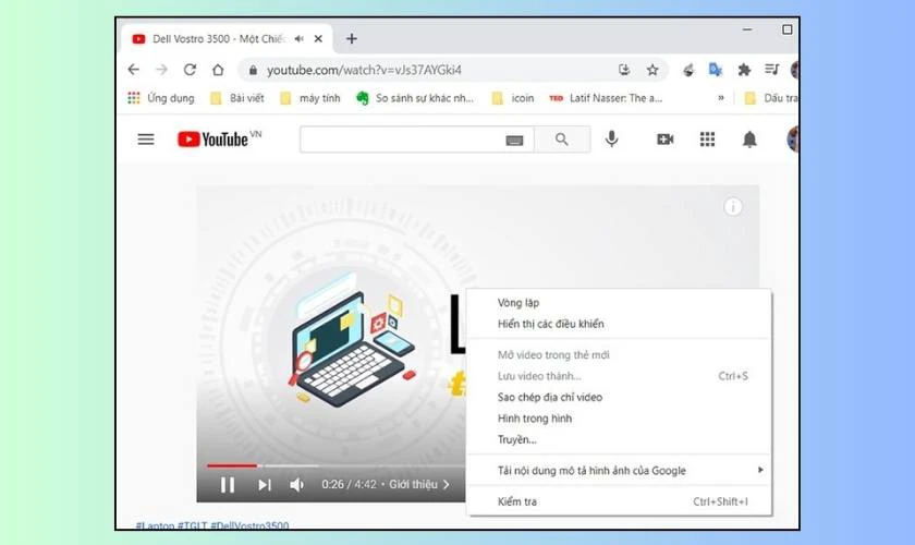 Cách bật Picture in Picture Youtube trên máy tính