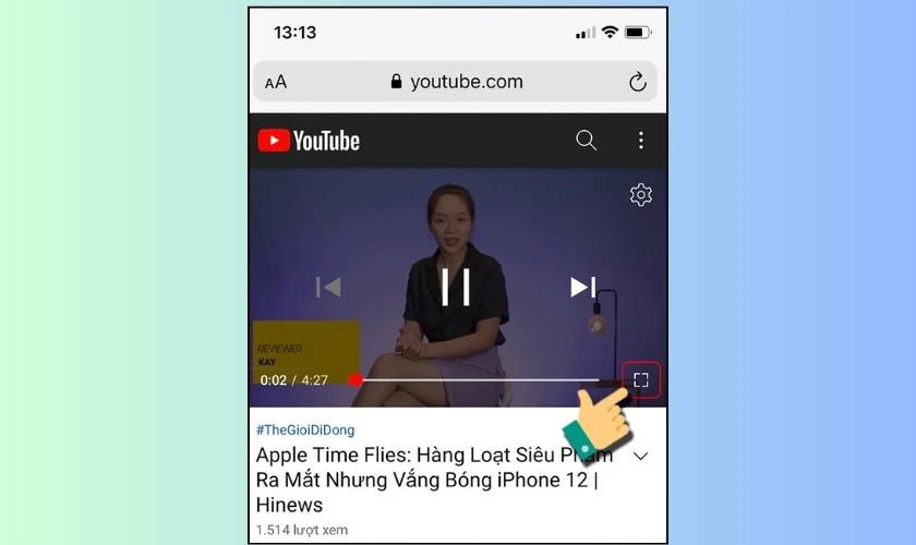 Cách bật Picture in Picture Youtube iPhone