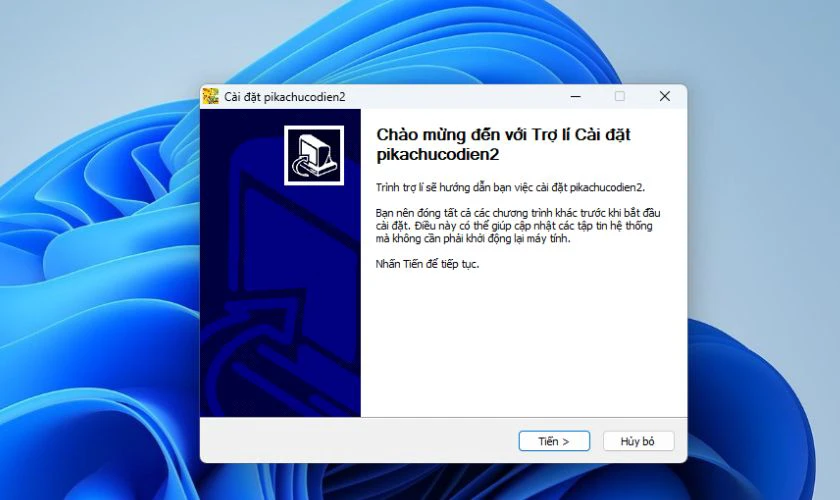 Mở file vừa tải về, click đúp chuột trái vào file đó để bắt đầu quá trình cài đặt game