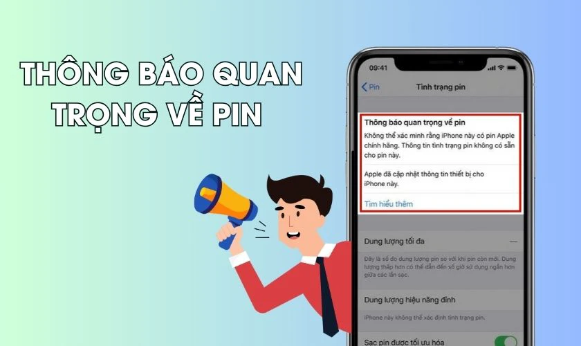 Pin dịch vụ iPhone là gì? Thông báo quan trọng về pin