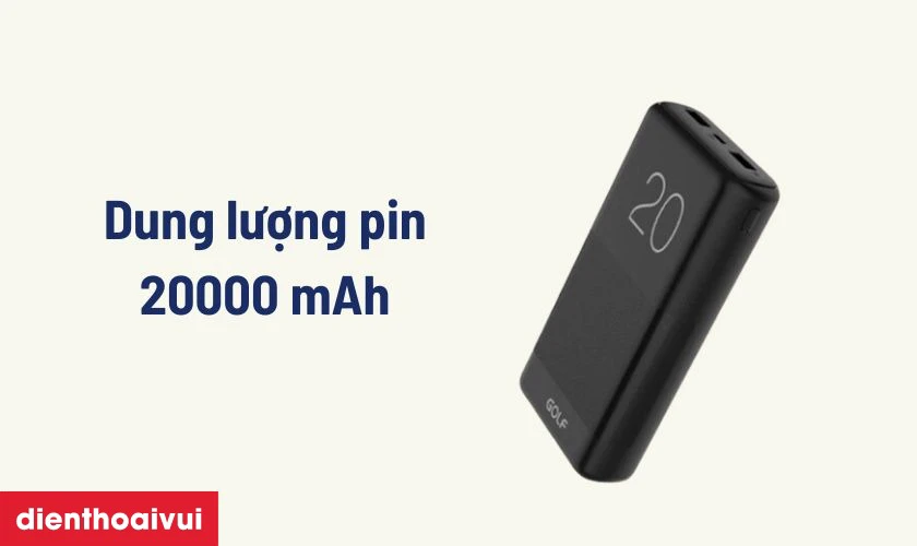 Dung lượng pin khủng sẵn sàng nạp pin bất cứ khi nào bạn cần