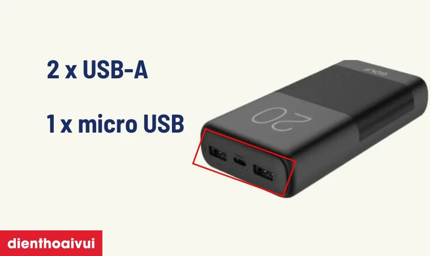 Tích hợp nhiều cổng sạc hỗ trợ nhiều thiết bị cùng lúc