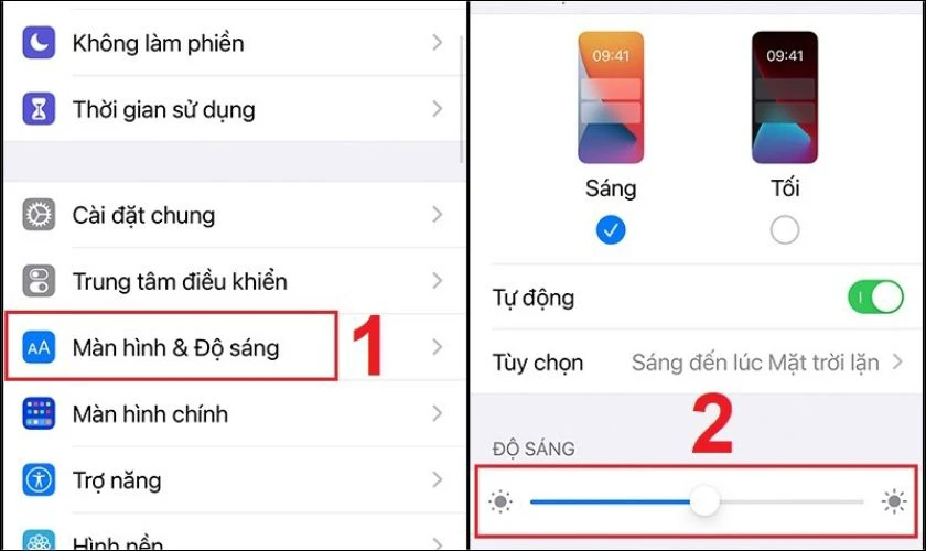 Tối ưu hóa cài đặt hiển thị độ sáng màn hình iPhone 11 Pro Max