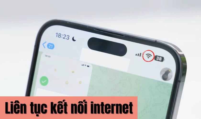 Pin iPhone 14 Pro Max tụt nhanh do liên tục kết nối internet