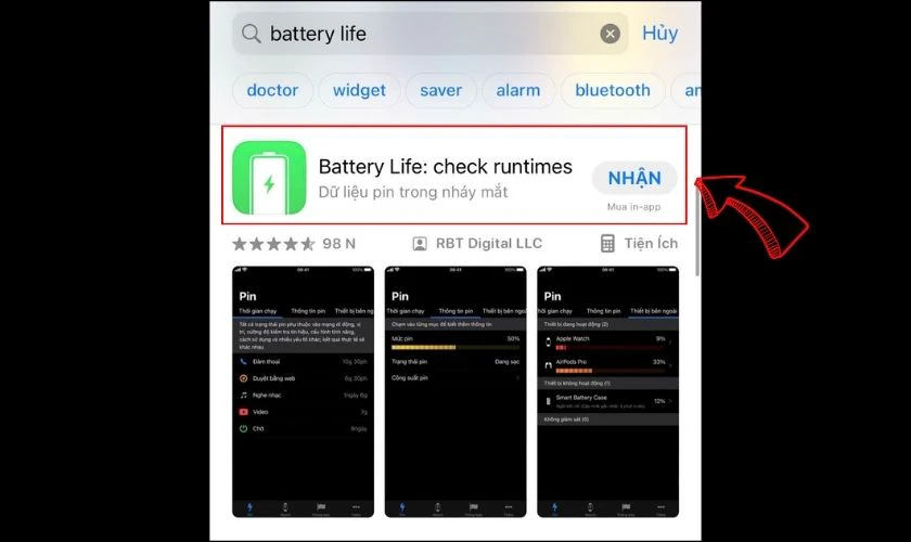 Battery Life - Ứng dụng kiểm tra và quản lý pin iPhone hiệu quả