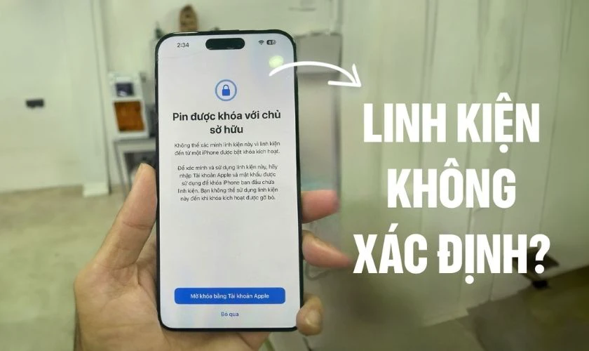 Pin iPhone từng bị thay thế bởi linh kiện không chính hãng khiến máy không xác định được