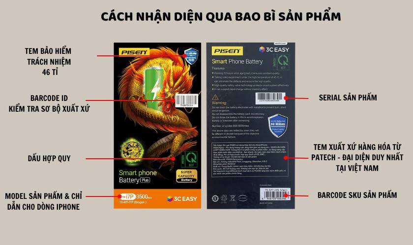 Cách nhận diện pin Pisen chính hãng