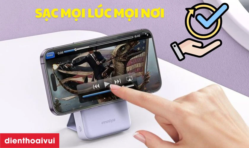 Sạc pin linh hoạt mọi lúc mọi nơi với sạc dự phòng