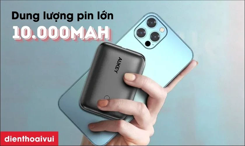 Dung lượng pin lớn 10.000mAh, độ an toàn cao