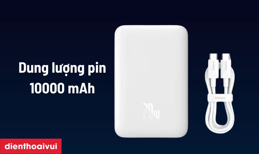 Pin sạc dự phòng Baseus Magnetic 10.000mAh 20W kèm sạc Type-C