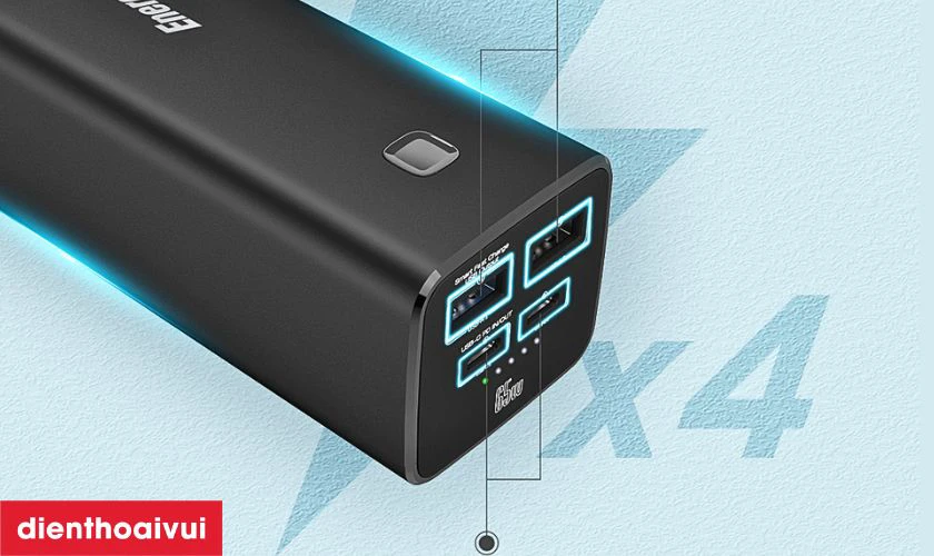 Pin dự phòng Energizer 20.000mAh hỗ trợ nhiều cổng sạc