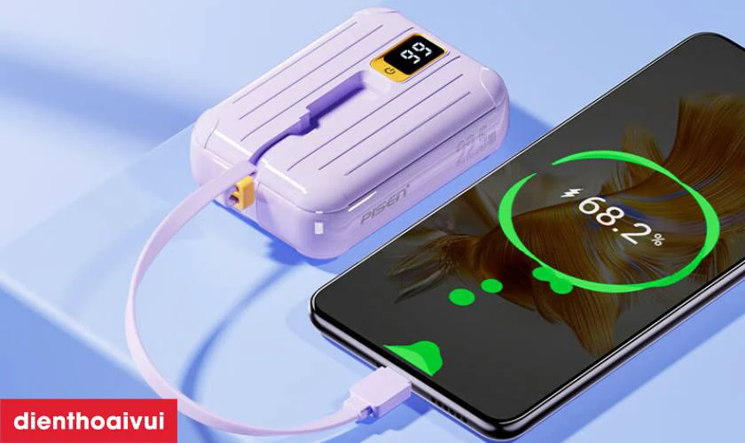 Đặc điểm nổi bật của pin sạc dự phòng Pisen Quick Power Link Tiny 10000 mAh 22.5W Lightning và TypeC