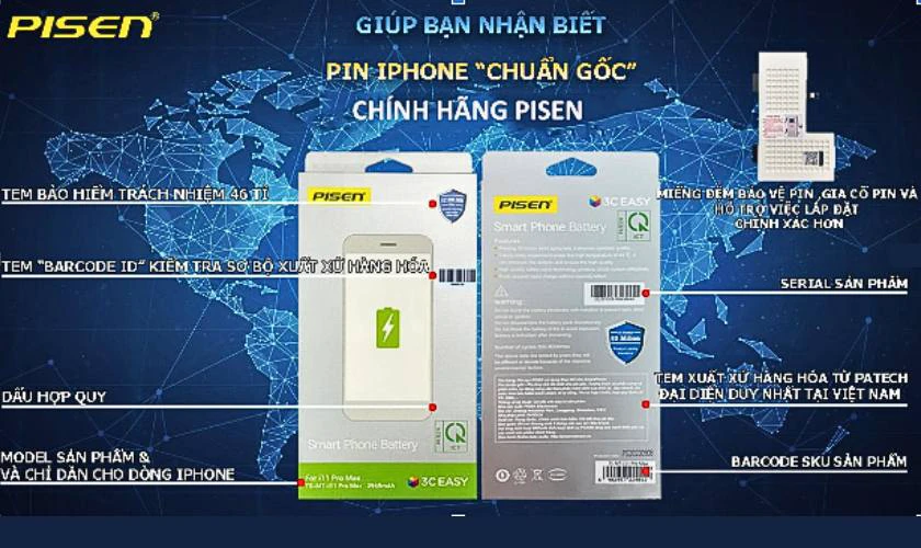 Pin Pisen chuẩn gốc