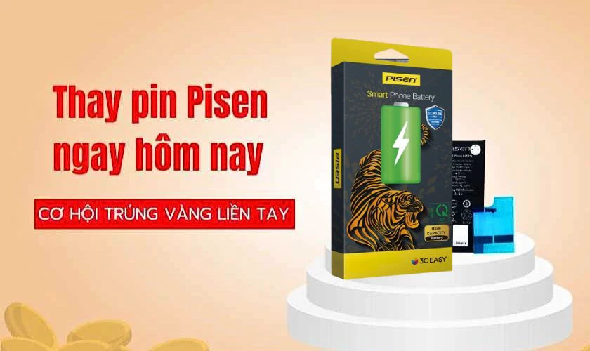 Chương trình thay pin Pisen Việt Nam dung lượng cao tiết kiệm đến 50% cùng Điện Thoại Vui