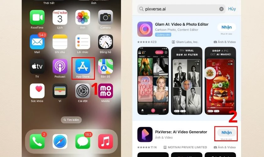 Cách tải Pixverse AI trên điện thoại iPhone